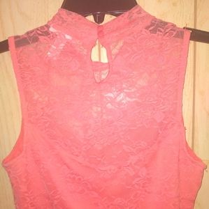 Peach laced top